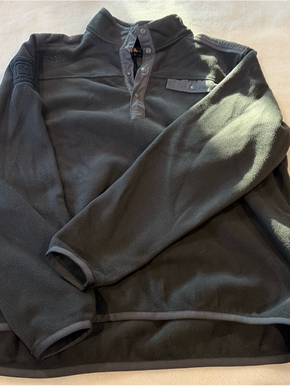 5.11 Tactical Men's Charcoal Gray Zip-Up Fleece Pullover